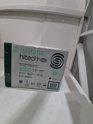 1200pk Sustana Hitech Letter Printer Paper- 8.5" × 11"- white(model: 1428637) image 2