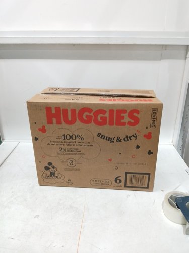144PK HUGGIES SNUG AND DRY BABY DIAPERS - SIZE 6 - MICKEY MOUSE image 2