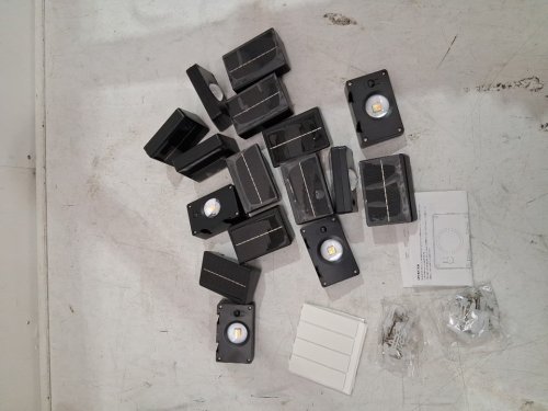 16PK Outdoor Waterproof  MOUNTED Solar Lights - 3" x 2" - 3000k to 5000k - black image 3