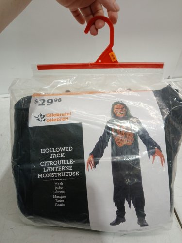 3PC MEN'S WAY TO CELEBRATE HOLLOWED JACK COSTUME - MEDIUM (32-24) - BLACK/ORANGE/GREEN (STYLE: 48663) image 2