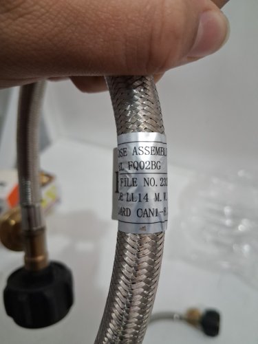 2PK 1ft propane gauge hose - 1/4 male NPT for 2-stage auto changeover regulator FOR 5-40lb propane tank (model:FQ02BG) image 7