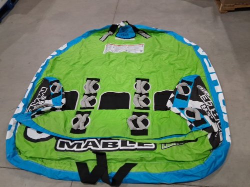 AIRHEAD SUPER MABLE limited green,  DUAL TOW WATER INFLATABLE, HOLDS UP TO 3 PEOPLE - 60" x  44"- blue/green (Model: B0DMXQ3DTC) image 4