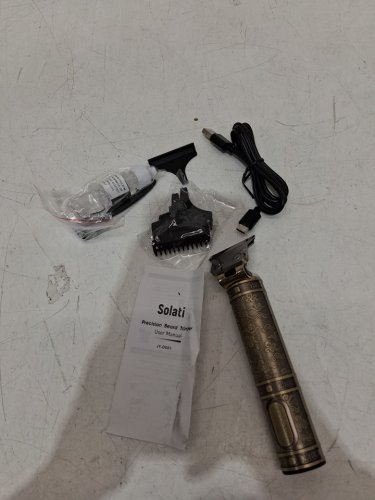 5PC SOLATI PROFESSIONAL HAIR CLIPPERS BEARD TRIMMER - GOLD ( MODEL: JM-700AL) image 3