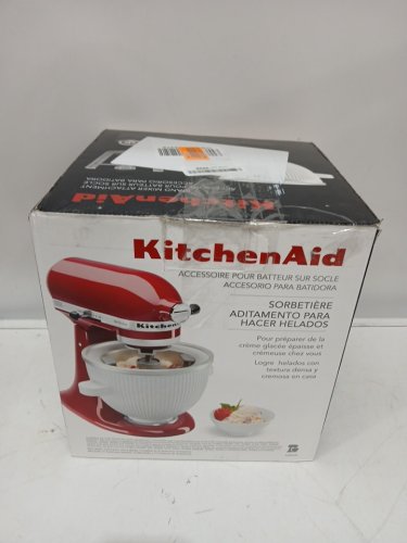 KITCHENAID ICE CREAM MAKER ATTACHMENT SET - 2QT - WHITE (MODEL: KSMICM) image 2