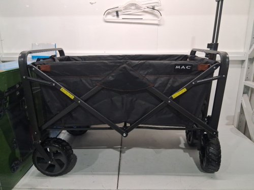 MAC SPORTS FOLDING WAGON WITH BRAKES AND POCKETS - 8.6" X 21.7" X 25" - 350LBS CAP - BLACK (MODEL: 1872234) image 5