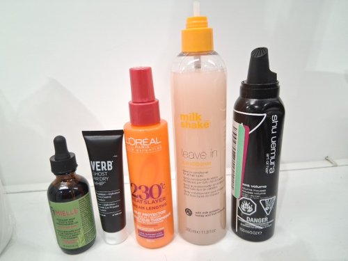 5 ASSORTED HAIR CARE PRODUCTS - ASSORTED BRANDS, SIZES AND TYPES - MIELLE / VERB / L'OREAL PARIS / MILK SHAKE / SHU UEMURA image 2