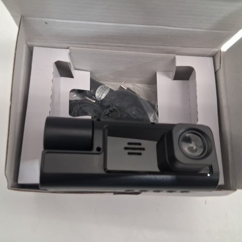 front and rear car dash camera with 2" ips screen, 1296p fhd, 170° wide angle, g-sensor, & loop recording - black (model: sxt-01-01) image 4