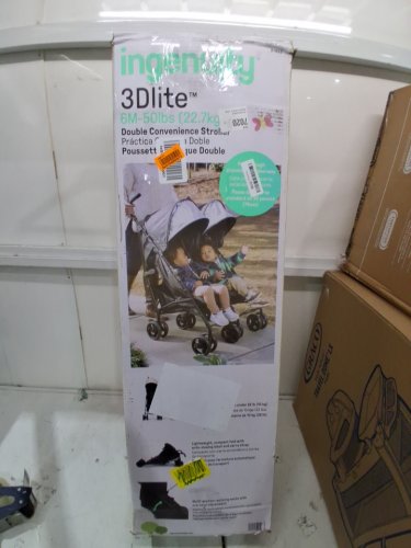 Ingenuity 3Dlite Double Umbrella Stroller - Each Seat up to 50 Pounds cap - Black (MODEL:31923) image 7