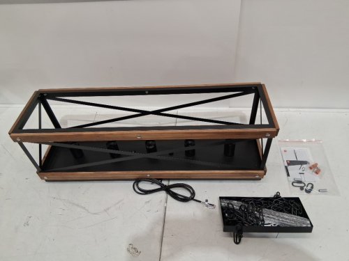 RKUCSR Rustic Farmhouse Wood Kitchen Island Lighting,  5 Lights - 31" x 9" - black/brown (model:	6713-5) image 4