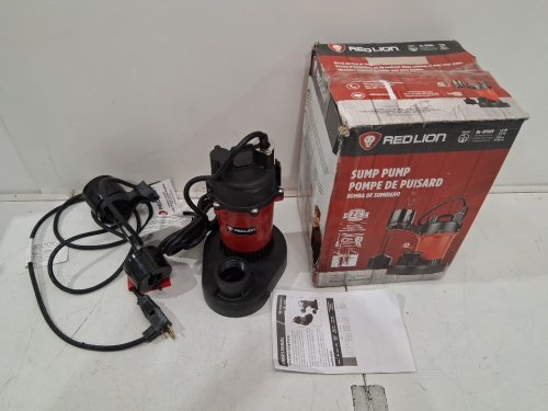 Red Lion Aluminum and Thermoplastic Sump Pump with Vertical Switch - 115-Volt - 1/2 HP - 3523 GPH - RED (MODEL: RL-SP50V) image 3