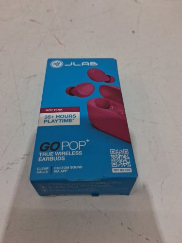 jlab gopop+ true BLUETOOTH wireless earbuds with charging case - 35+ hours playtime - HOT PINK image 2