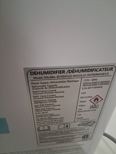 costway dehumidifier with manual drainage of continuous drainage and 3 modes - covers up to 5000 sq-feet - 74 pints a day - white (model:es10541us-wh) image 7