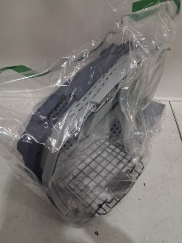 AMAZON BASICS TWO-DOOR TOP-LOAD HARD-SIDED PET TRAVEL KENNEL CARRIER CRATE FOR CATS OR DOGS, 19" X 12" X 10" - GREY/BLUE (MODEL: B00OP6SMCI) image 3