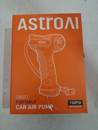 astroai rechargeable portable tire inflator - 150psi - black (model: airun c4) image 4