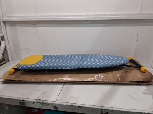 APEXCHASER Ironing Board with Silicone Iron Rest- 13" x 43" - blue/yellow image 4