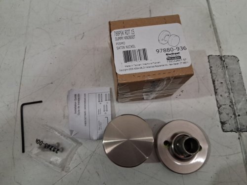 kwikset Pismo round Dummy Door Knob - satin nickel (model: 97880-936) image 2