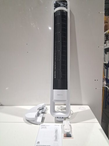 omnibreeze premium 38" Rotating tower fan with wifi CONTROL, 5-SPEEDS & REMOTE - white/BLACK (model: 5333021/dc2313r-g) image 3