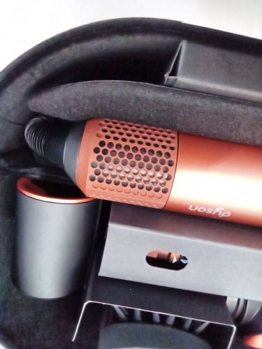 6PC DYSON i.d curly + coily airwrap multi styler and hair dryer with bluetooth - amber silk ( model: hs08) image 6