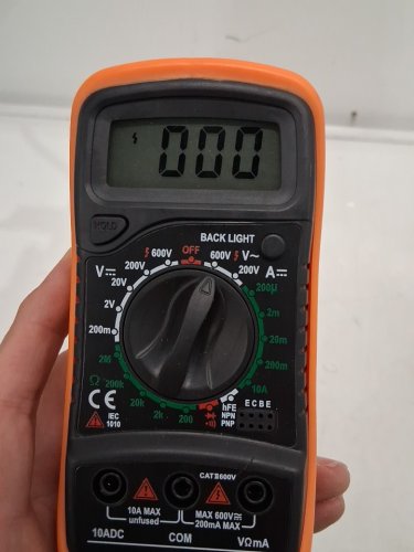 ljpxhhu Digital Multimeter Electrical Tester with Backlit LCD Display - Orange (Model: XL830L) image 4