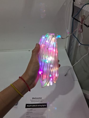 fagigy outdoor colour changing rope lights - 49.2ft - multicolour (Model : PWTH014A) image 3