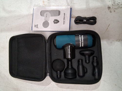 bob and brad q2 mini deep tissue massage gun - 5.7"x3.3"x1.8"- blue (model: ql/mini.q2-d) image 3