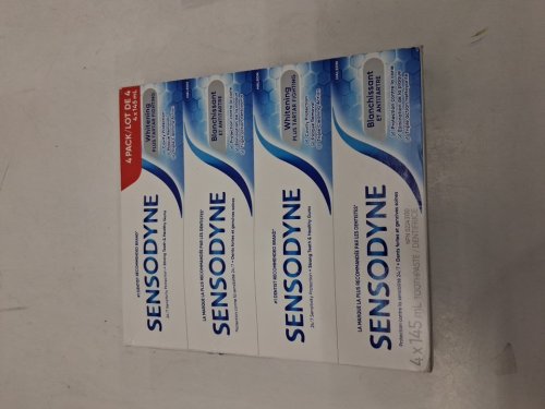 4PK SENSODYNE TRIPLE CLEANING TOOTHPASTE - WHITENING PLUS TARTAR FIGHTING - 145ML/EACH image 2