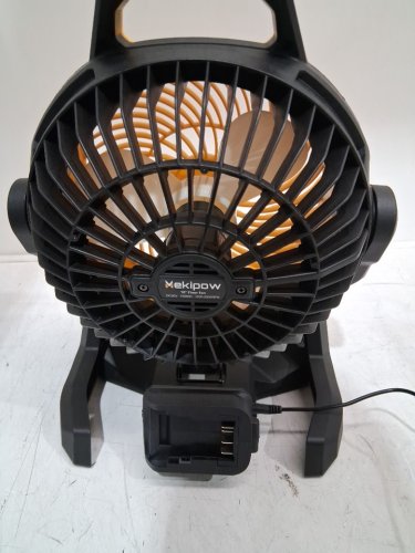 mekipow jobsite fan - compatible with milwaukee 18v battery - yellow/black (model: mkp251001) image 4