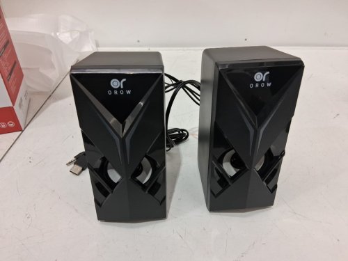 Orow USB Computer Speakers for Gaming PC - 10W - Black / Multicoloured (Model: S201) image 3
