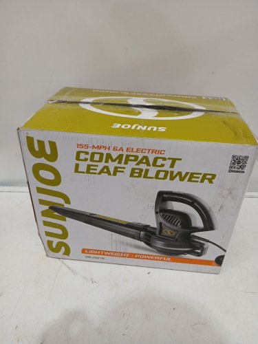 SUNJOE corded COMPACT LEAF BLOWER - 6-amp motor - 155MPH & 260 CFM - Lightweight (3.9 lbs) - BLACK (MODEL: SBJ597E) image 2