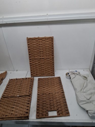 Blanket Imitation Rattan Woven Laundry Hamper WITH LINER - 49L - NATURAL image 3