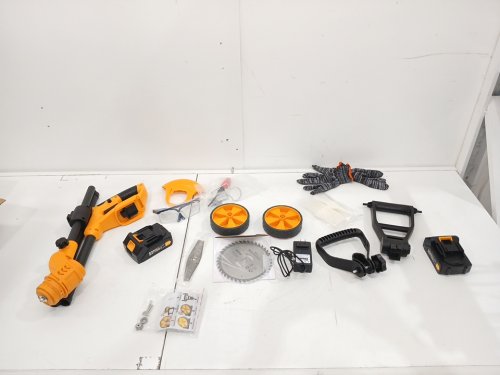 Brushless Grass Trimmer Cordless Weed Wacker Lawn Mower Edger with Wheels and batteries - 12" - 21V - 20000 RPM - Yellow image 3