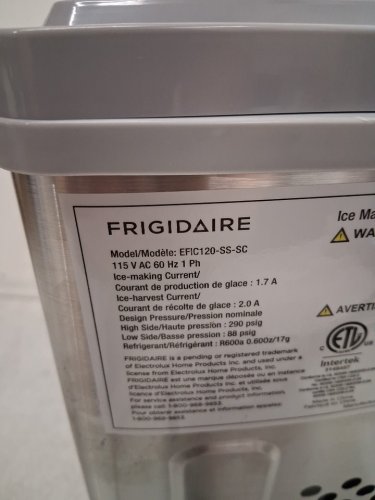 FRIGIDAIRE STAINLESS STEEL COUNTERTOP ICE MAKER - 26 LB/DAY - SILVER (MODEL: EFIC120-SS-SC) image 11