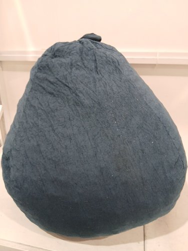Memory Foam Bean Bag Chair with holding handle - 25" x 30" - navy blue image 5