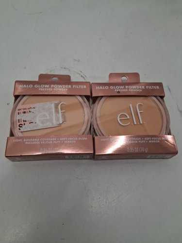 2PK E.L.F HALO GLOW powder filter pressed powder - light warm  -10g/each image 2