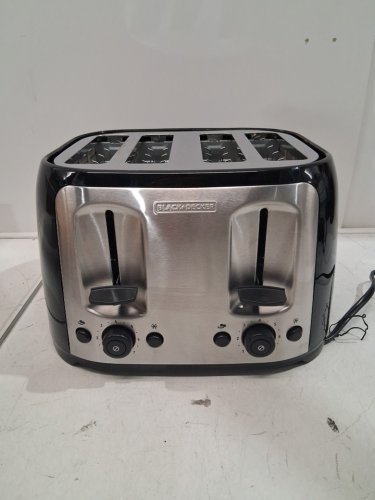 BLACK+DECKER 4 Slice toaster - Extra Wide Slots for Bagels and Artisan Breads - 1400W - SILVER/Black (model: TR1478BD) image 3