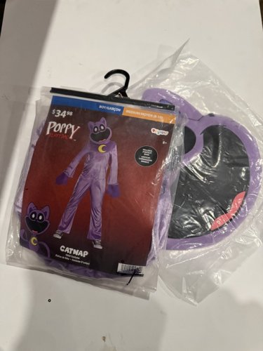 2PC BOYS DISGUISE POPPY PLAYTIME CATNAP COSTUME - MEDIUM (8-10) - PURPLE image 2