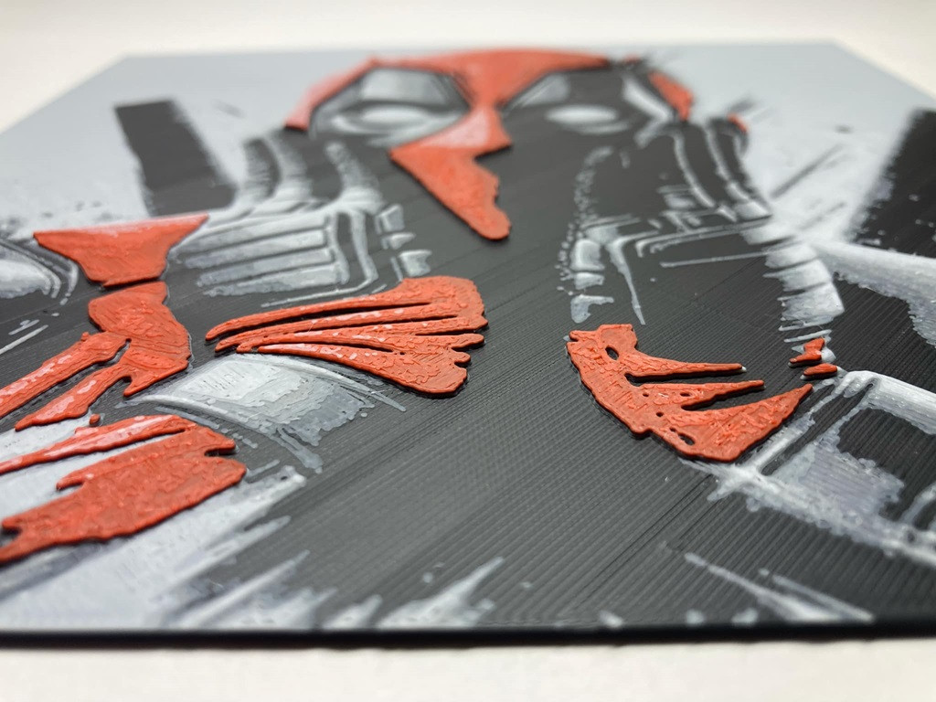 8"x8" 3D Printed - Deadpool - Marvel - Textured Photo image 2