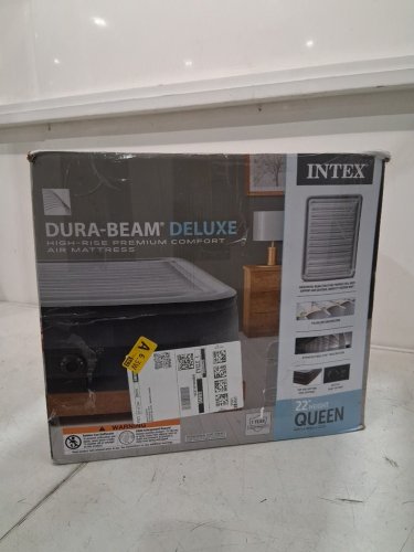 INTEX DURA-BEAM DELUXE SELF-INFLATING/DEFLATING AIR MATTRESS - QUEEN - 22"X60"X80" - GREY (MODEL: 64417ED) image 2