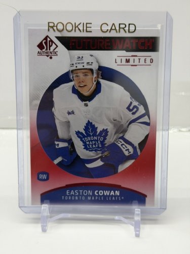 EASTON COWAN ROOKIE CARD - UPPER DECK SP AUTHENTIC FUTURE WATCH 2025-26 LIMITED CARD (#179) image 3