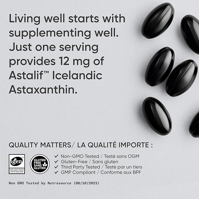 2 (60 softgels) SPORTS RESEARCH ASTAXANTHIN dietary supplement - plant based image 2