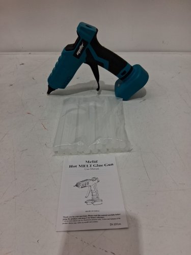 Mellif Cordless Hot Glue Gun with Glue Gun Sticks (Tool Only) - Compatible with 18V battery - Blue image 3