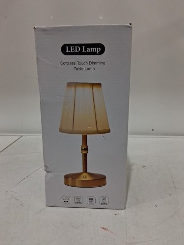 touch control RECHARGABLE led table lamp - 10.5" - gold/white image 2