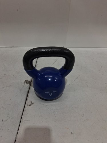 YES4ALL Vinyl Coated Kettlebell Weight - 25LBS - BLUE image 3