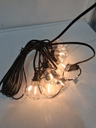 BRIGHTOWN PATIO STRING LIGHTS - 25FT - BLACK (MODEL: GYPC-012LAC) image 4