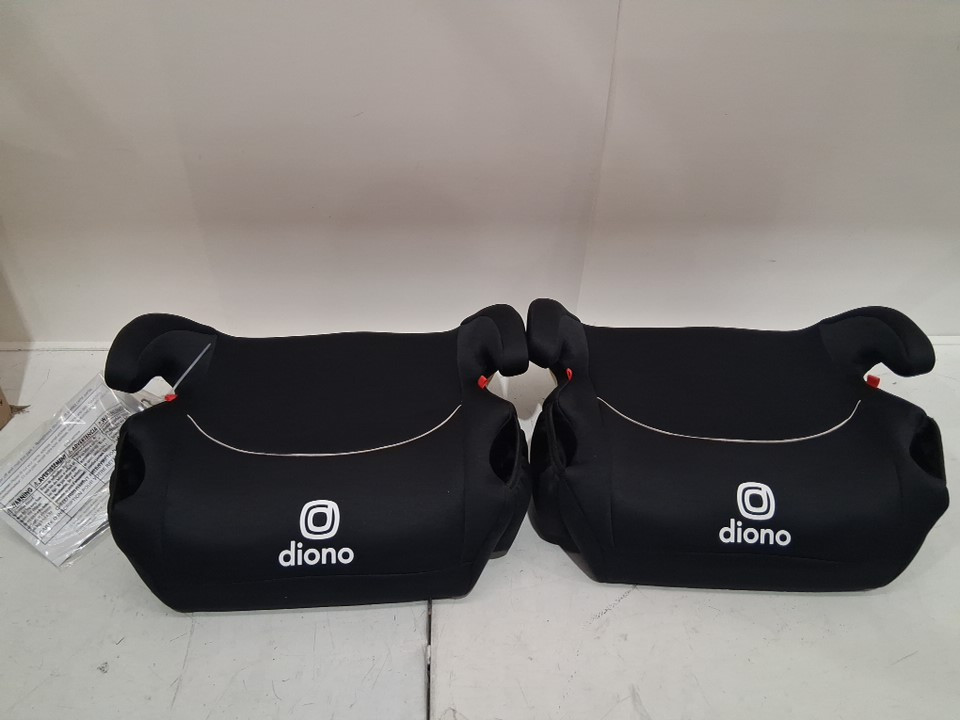 2PK DIONO SOLANA NO LATCH BACKLESS BOOSTER CAR SEATS WITH CUPHOLDERS AND REMOVABLE WASHABLE COVERS - FOR KIDS 40-120LBS - CHARCOAL BLACK (MODEL: 32060-NA-01) image 4
