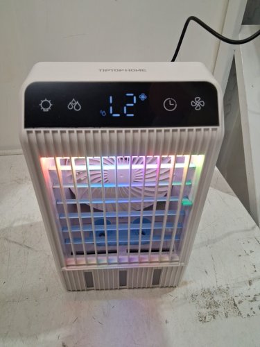 tiptop home Portable Air Cooler With 1000ML Water Tank, 2 Spray Ports & 4 Wind Speeds, 2/4/6/8/12H Timer, 7 Color Light - white - (model:f11) image 4