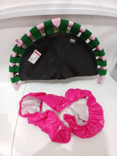 vevor indoor/outdoor mini trampoline with foam handle for kids - 3ft - PINK/GREEN (model: tx-b6232d-36) image 4