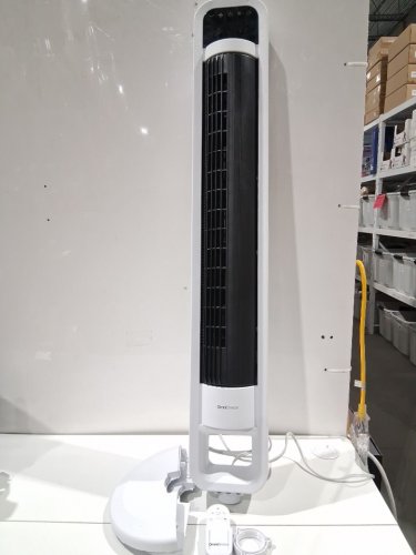 omnibreeze premium 38" Rotating tower fan with wifi CONTROL, 5-SPEEDS & REMOTE - white/BLACK (model: 5333021/dc2313r-g) image 3