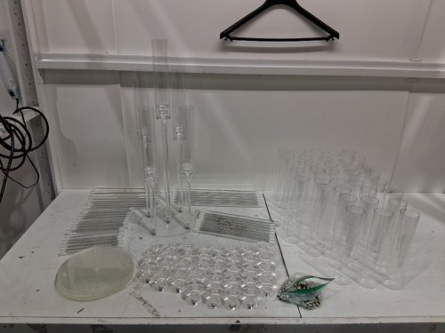 8PK 5 arm acrylic candelabra centerpiece - 26.5" x 8.5" - clear image 3