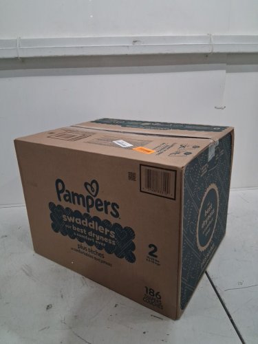 186PK PAMPERS SWADDLERS DISPOSABLE DIAPERS - SIZE 2 image 2